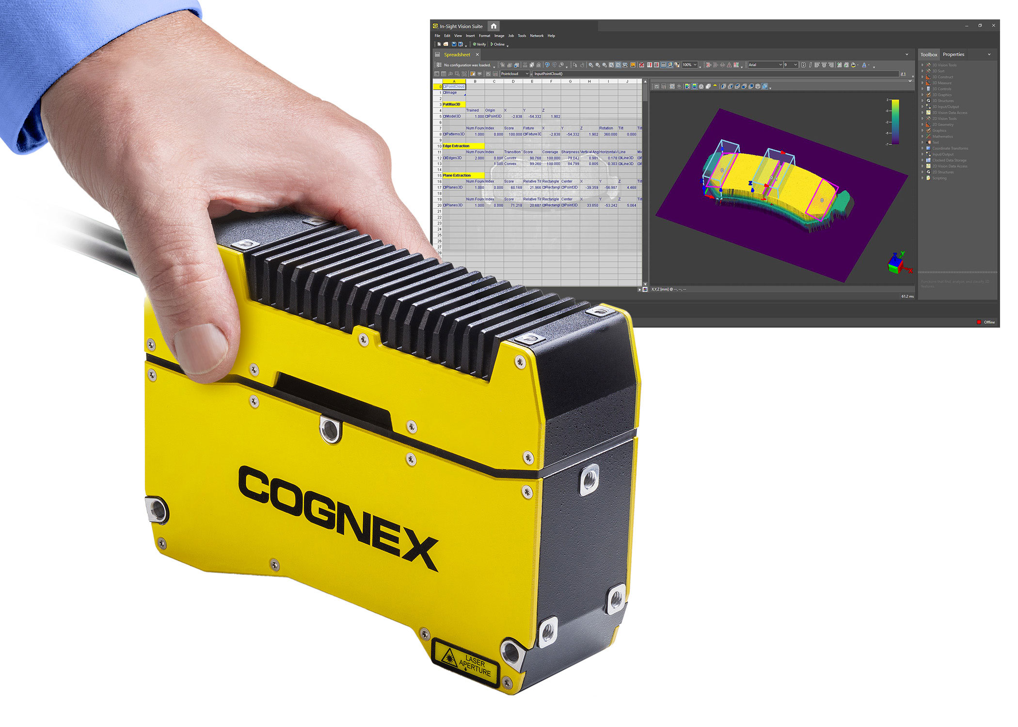 コグネックス、In-Sight画像処理システム『In-Sight® 3D-L4000』を発表　二次元画像処理のような使いやすさ