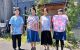 ワークショップで染めたタイダイ染めのTシャツ