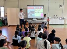 オージックが玉串小学校で出前授業　歯車の種類や役割、工場の1日伝える